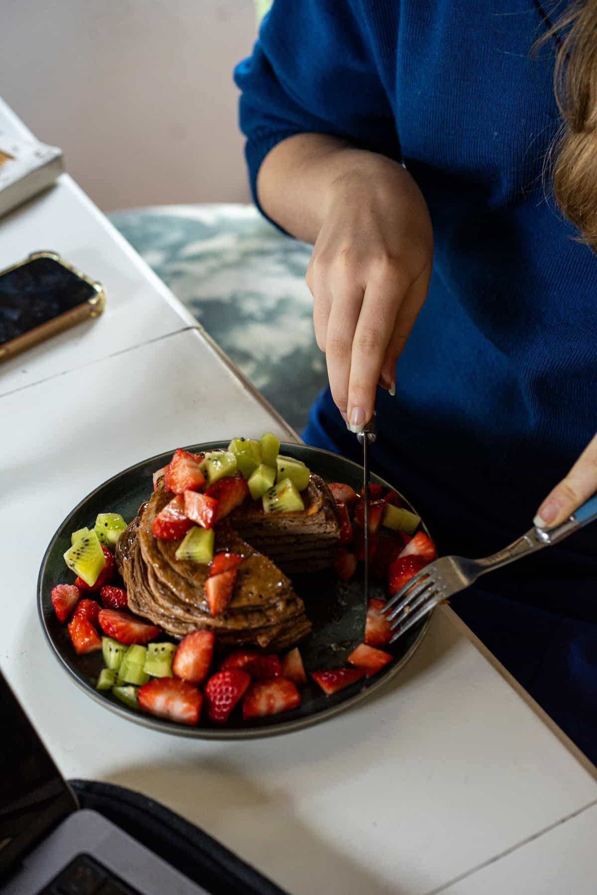 chocolate protein pancakes