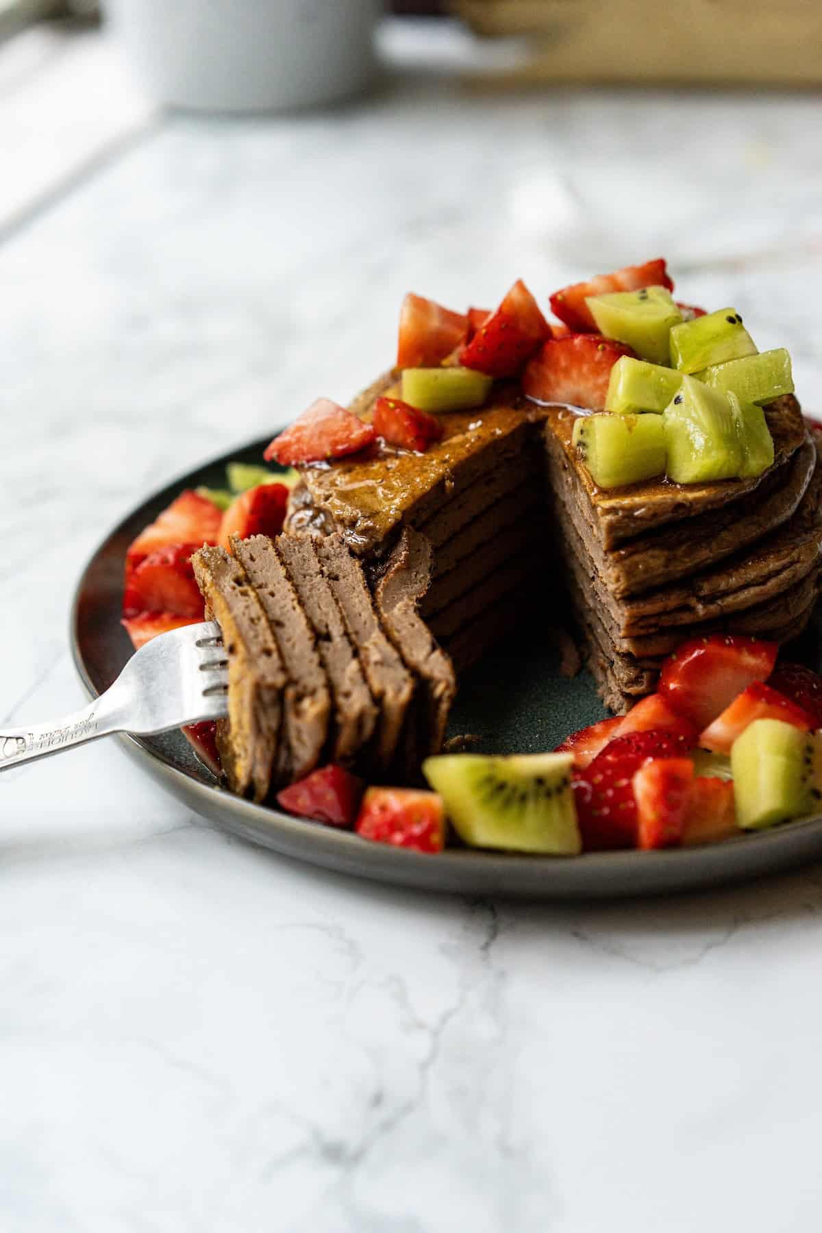 chocolate protein pancakes