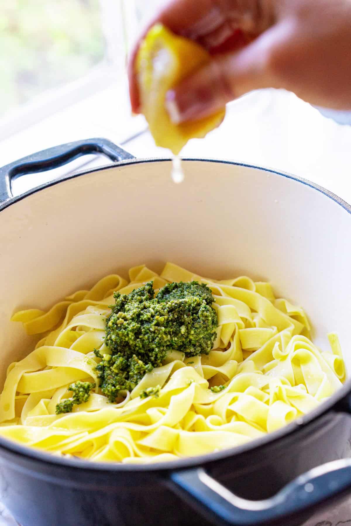 pasta with Lemon Pesto Sauce