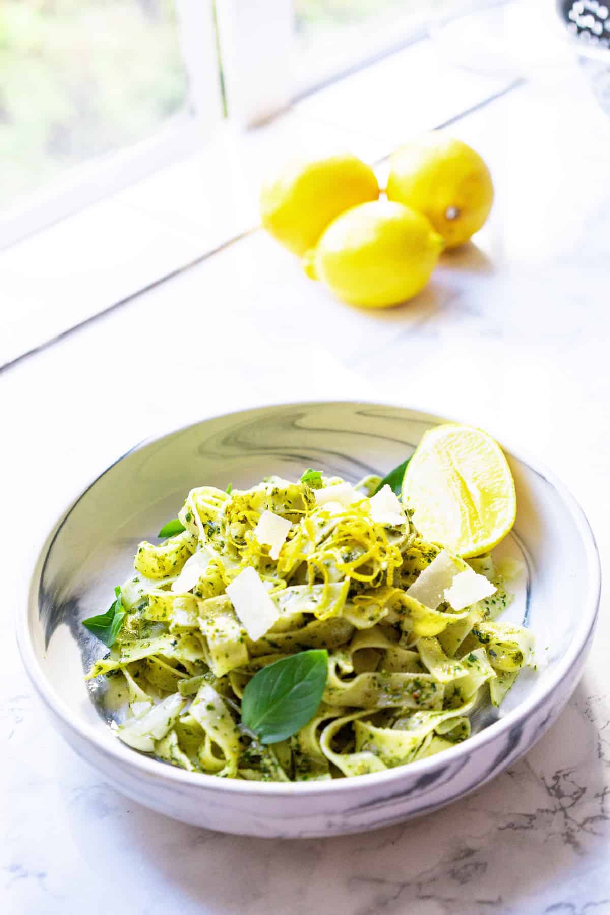 pasta with Lemon Pesto Sauce