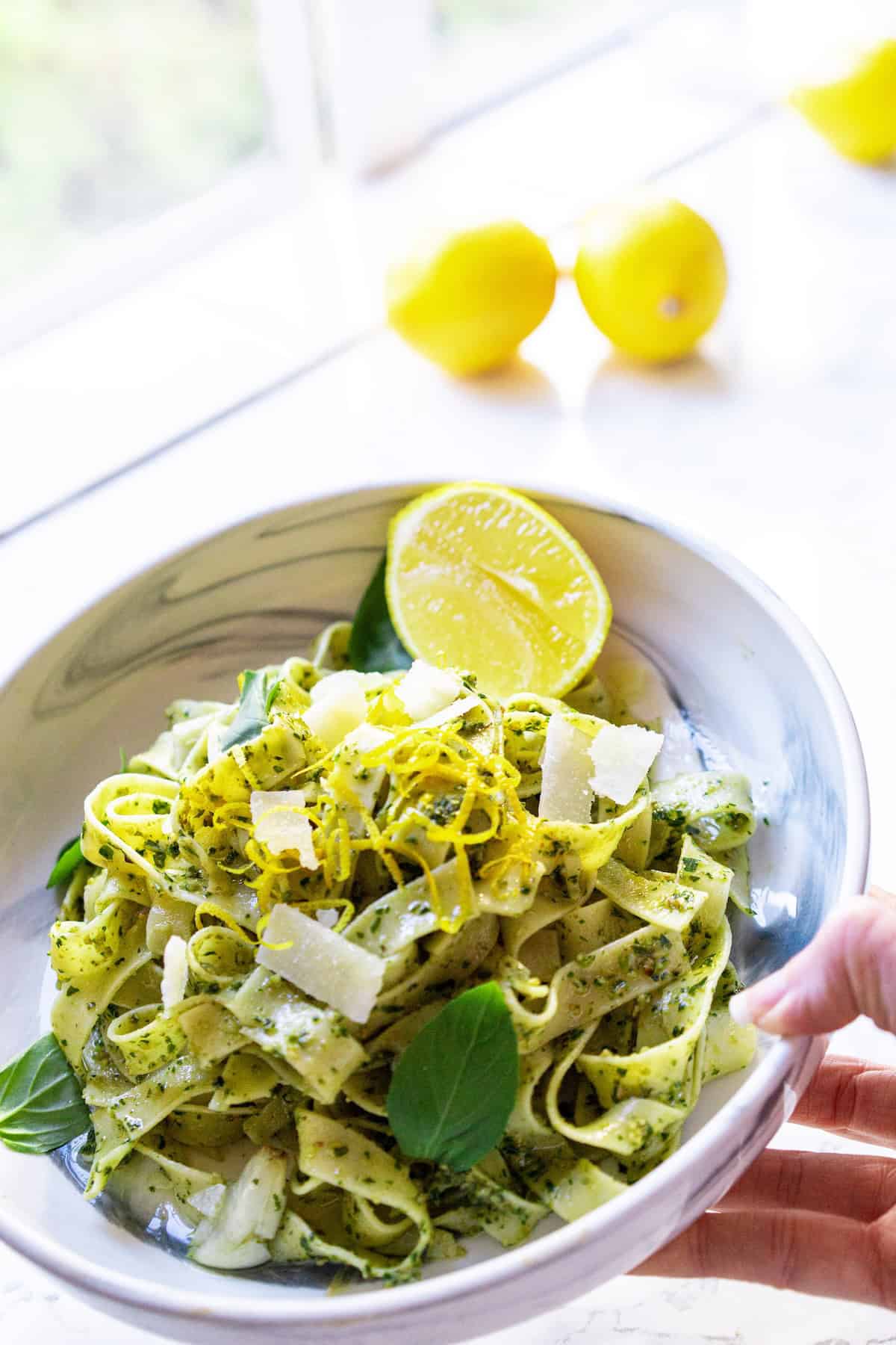 pasta with Lemon Pesto Sauce