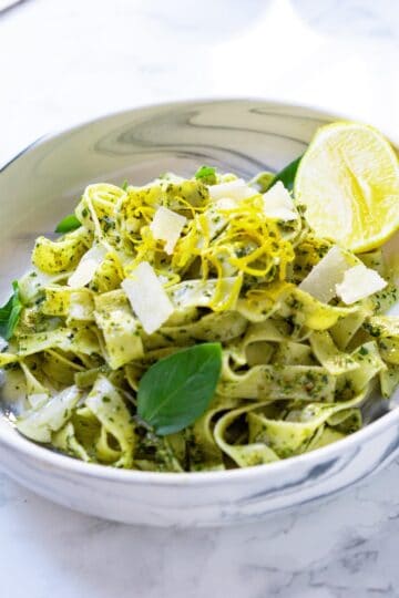 pasta with Lemon Pesto Sauce