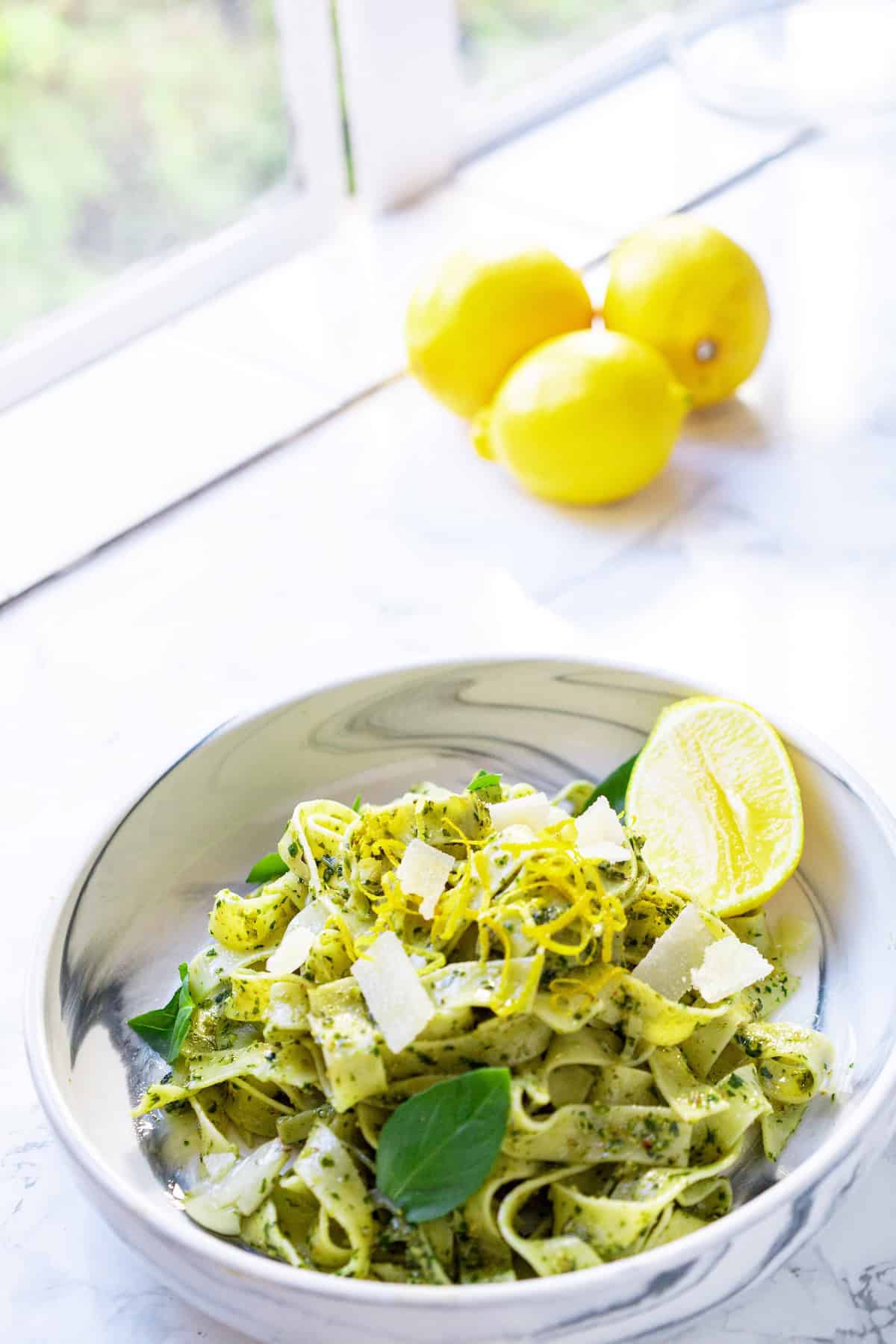 pasta with Lemon Pesto Sauce