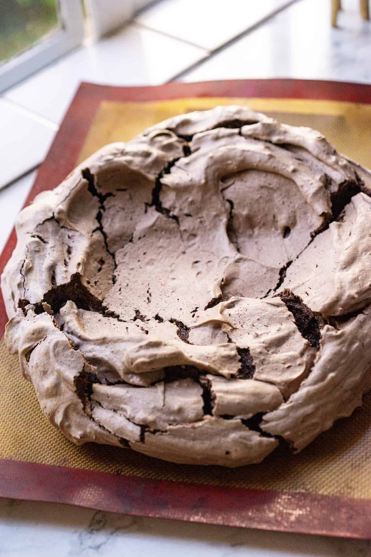 Chocolate pavlova