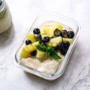 Protein cheesecake in bowl