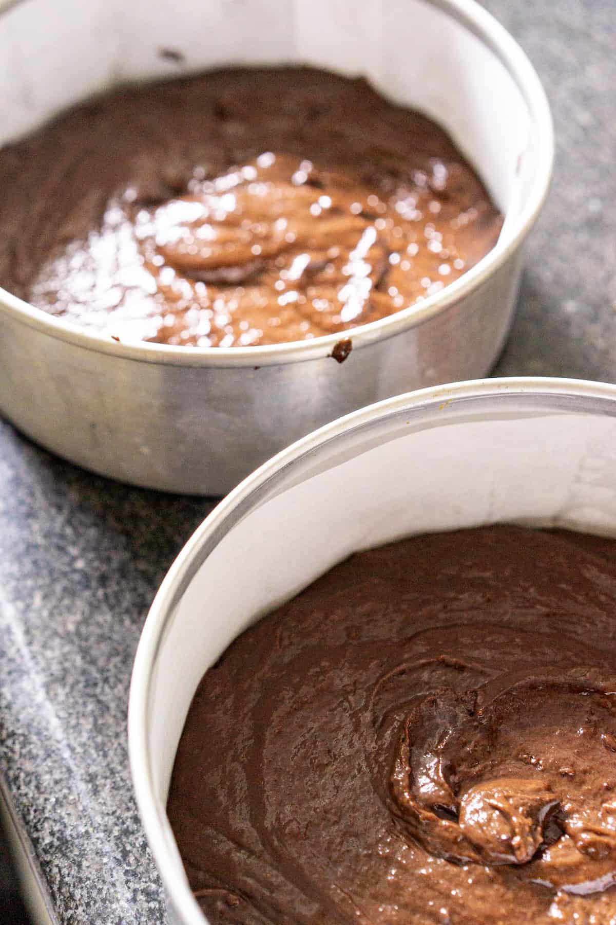 Chocolate cake with chocolate cream cheese frosting