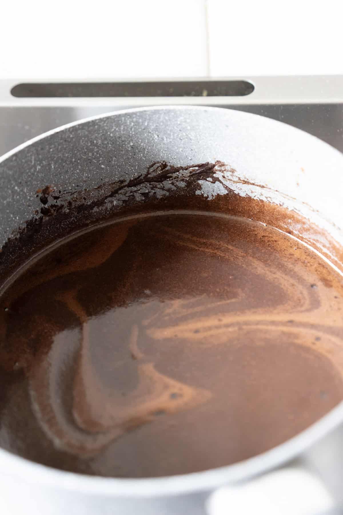 Chocolate cake with chocolate cream cheese frosting