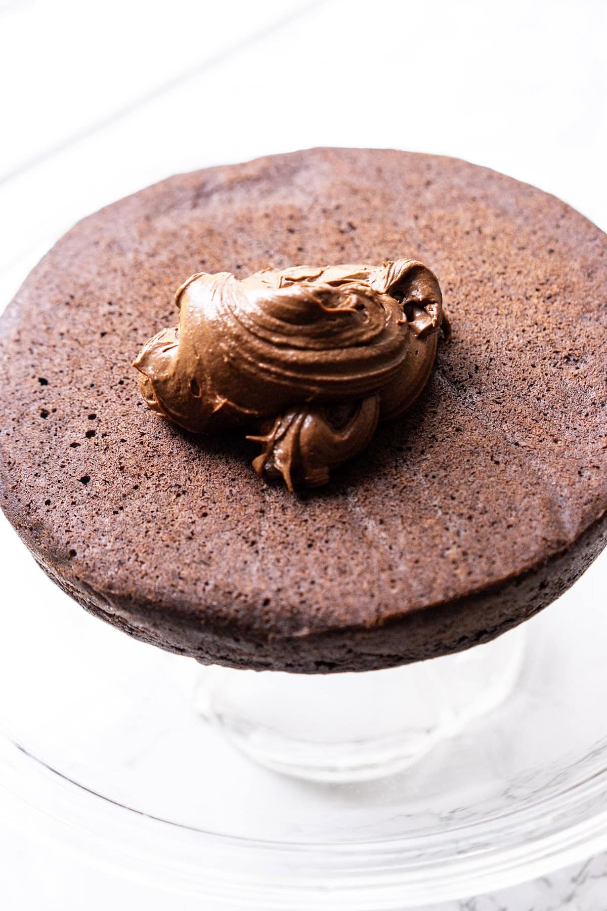 Chocolate cake with chocolate cream cheese frosting