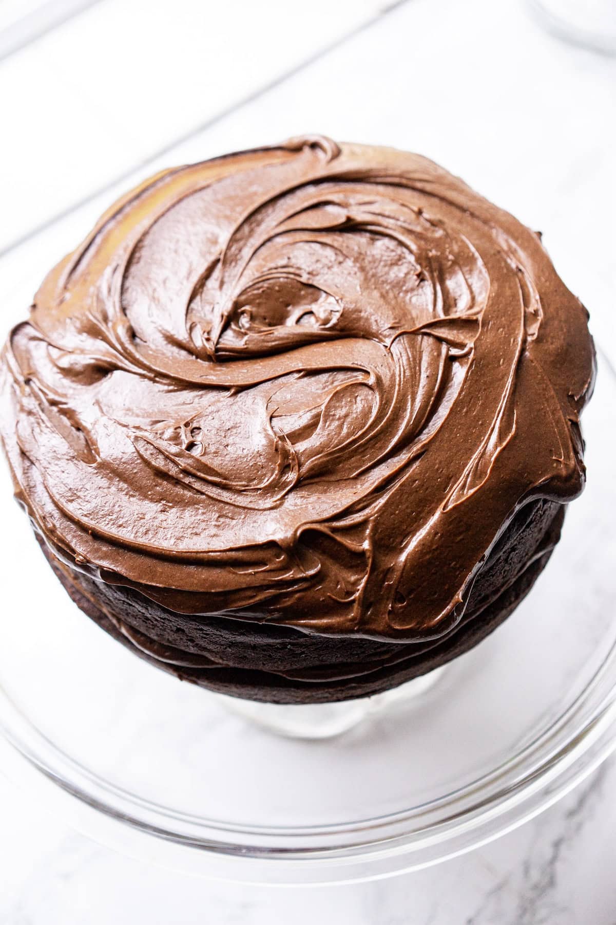 Chocolate cake with chocolate cream cheese frosting