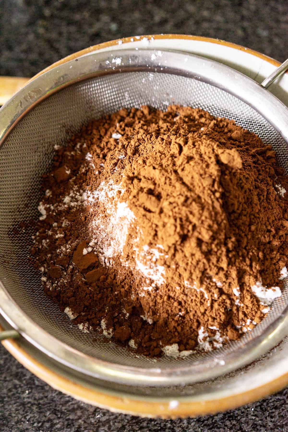 Chocolate cake with chocolate cream cheese frosting