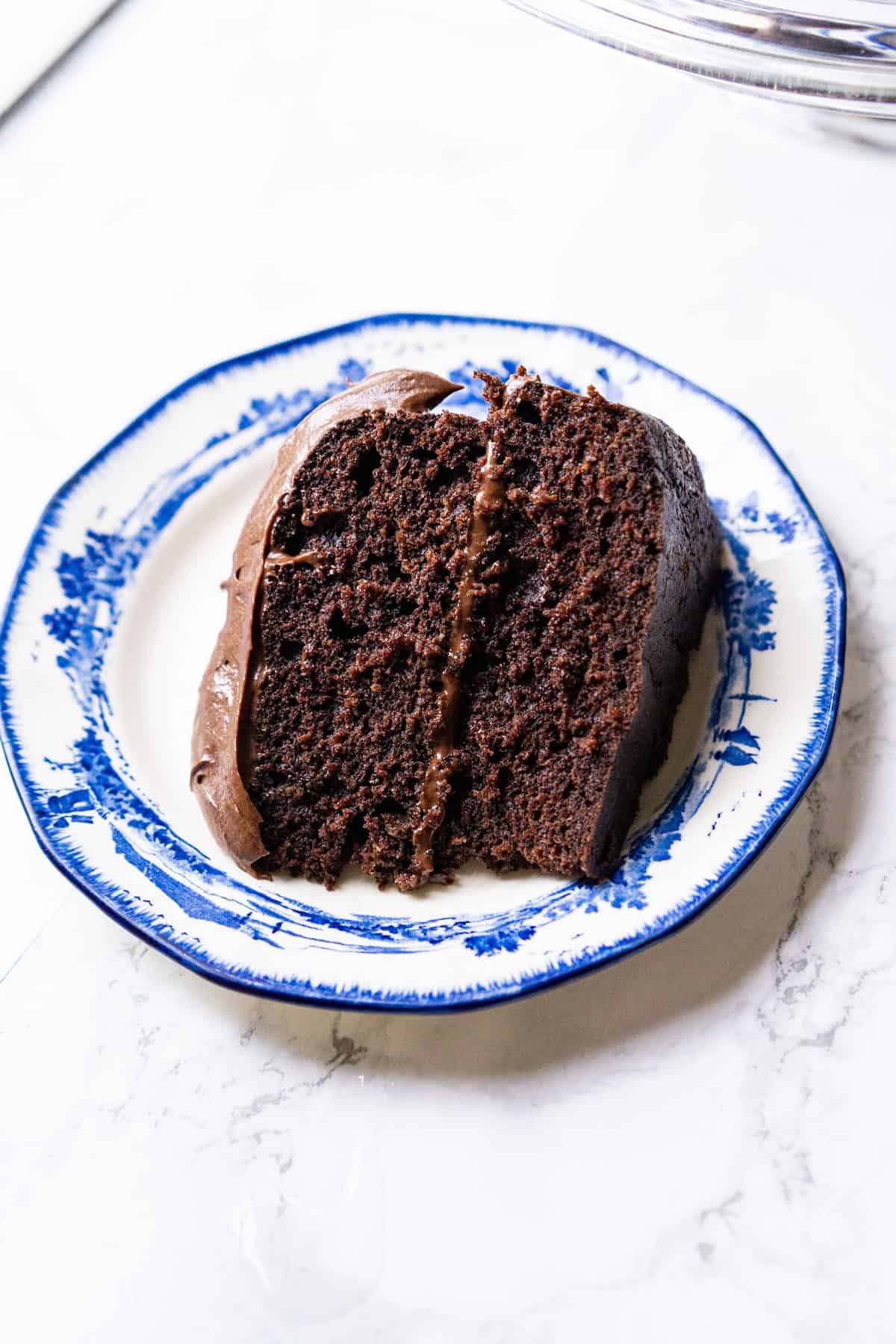 Chocolate cake with chocolate cream cheese frosting