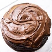 Chocolate cake with chocolate cream cheese frosting