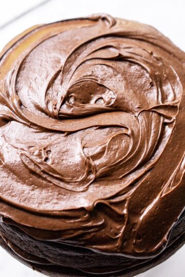 Chocolate cake with chocolate cream cheese frosting