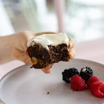 brownies with cream cheese icing