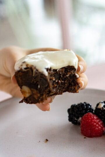 brownies with cream cheese icing