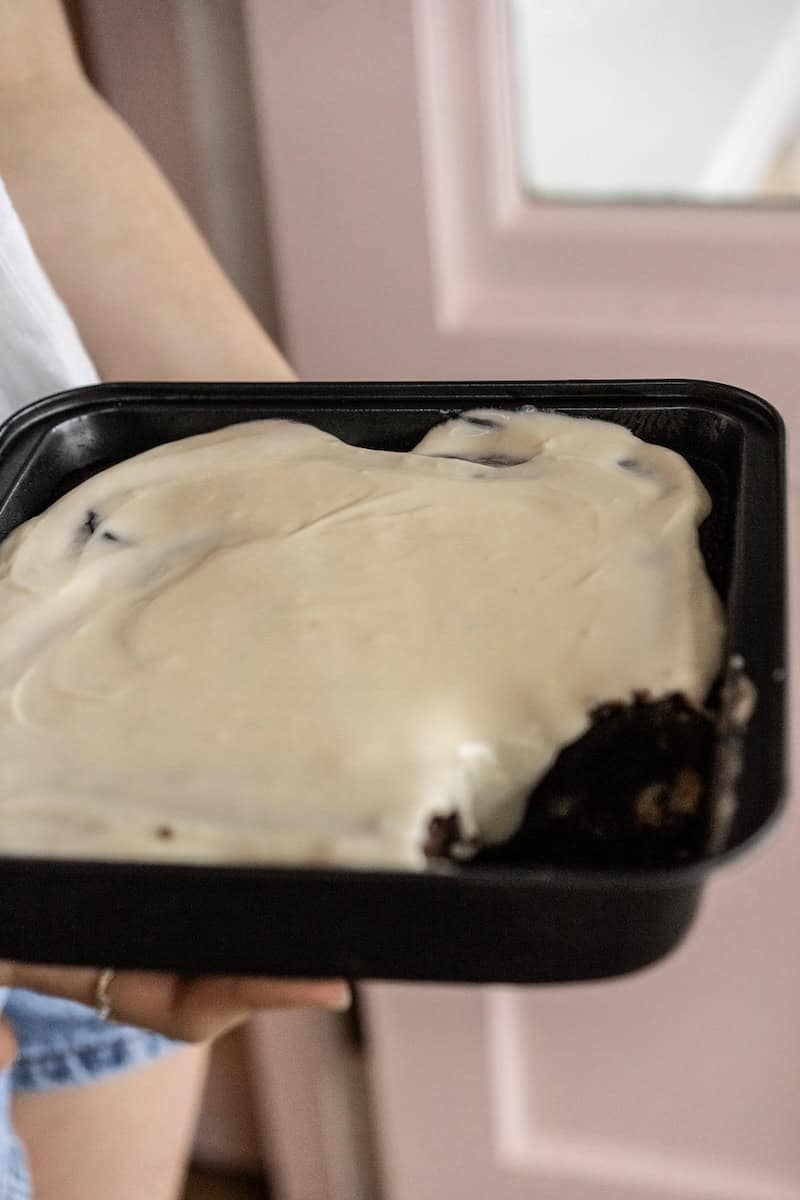 brownies with cream cheese icing
