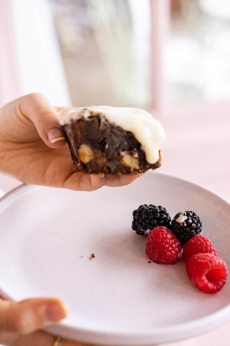 brownies with cream cheese icing