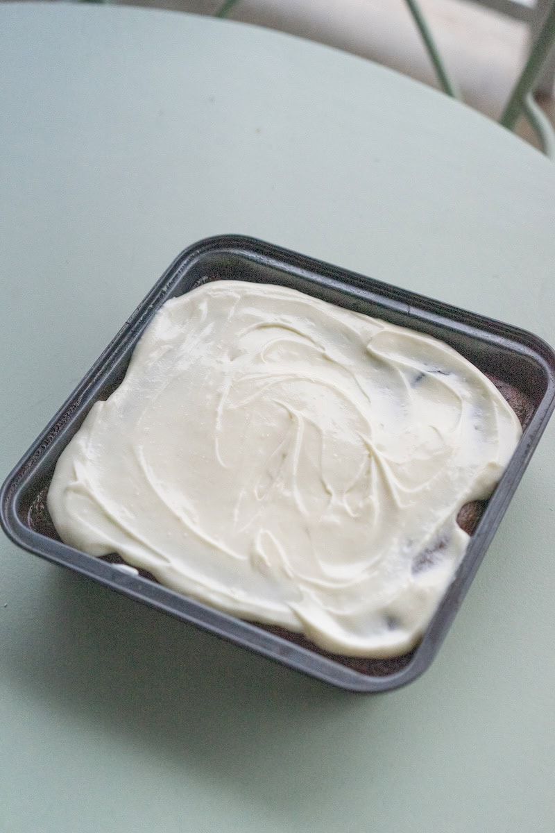 brownies with cream cheese icing