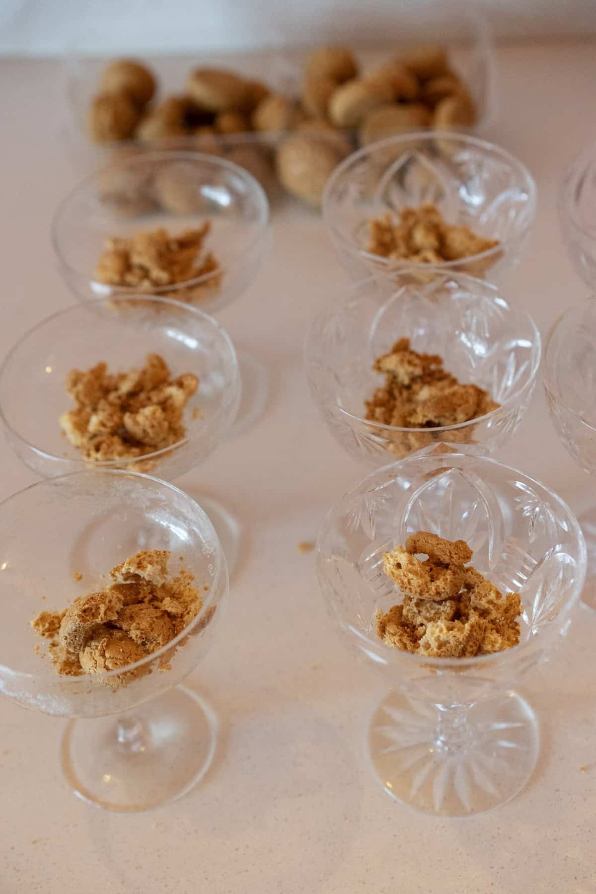 lemon yogurt dessert with amaretti biscuits