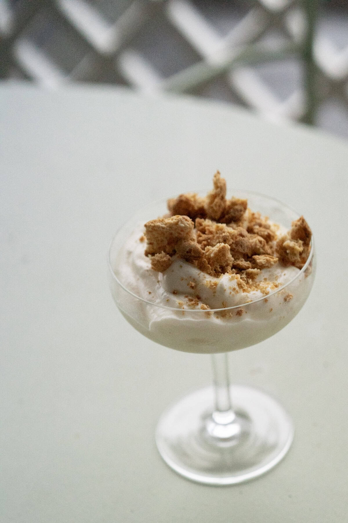 lemon yogurt dessert with amaretti biscuits