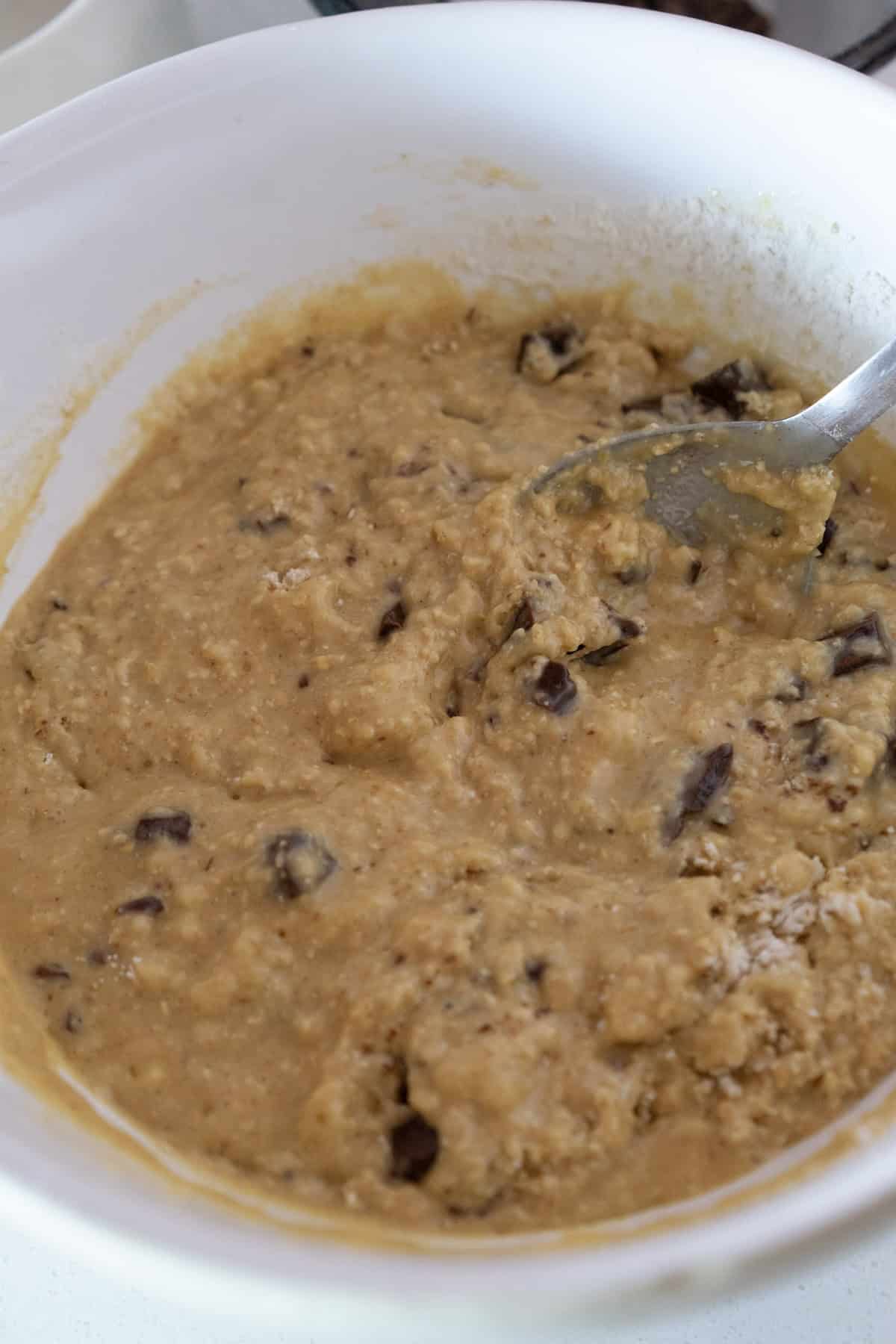 chocolate chip sourdough muffins