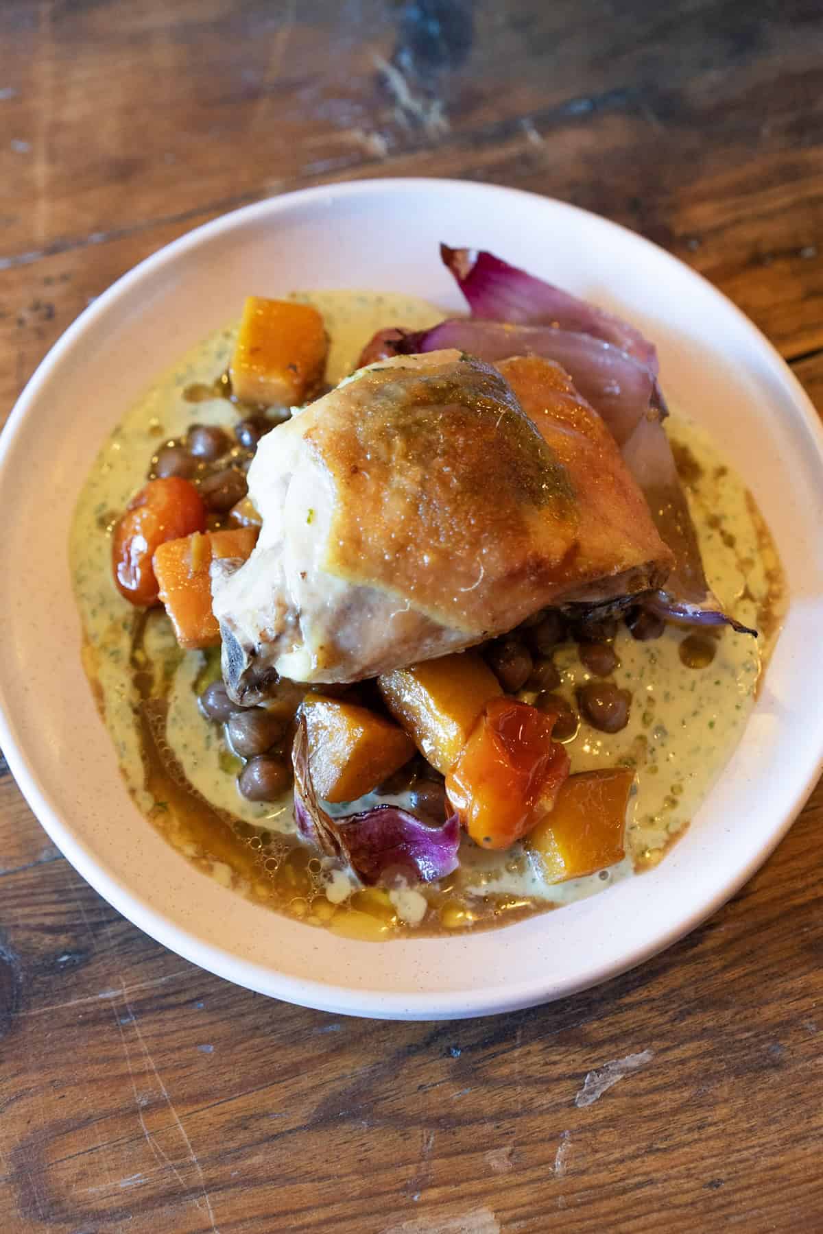 sheetpan chicken thighs and veggies