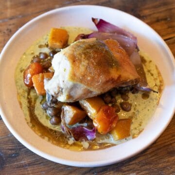 sheetpan chicken thighs and veggies