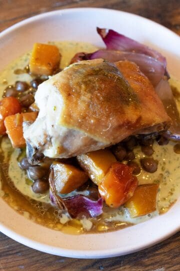 sheetpan chicken thighs and veggies