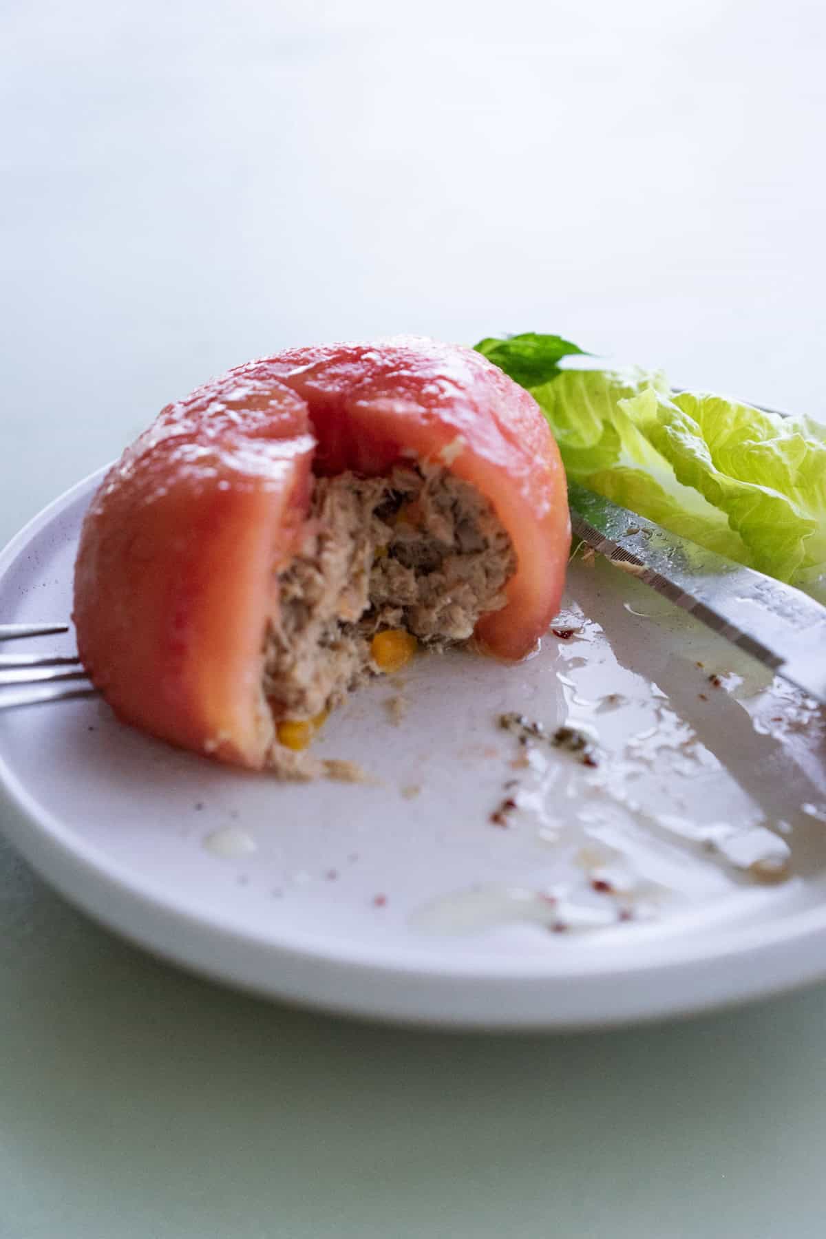 tuna stuffed tomato