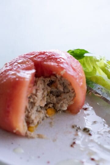 tuna stuffed tomato