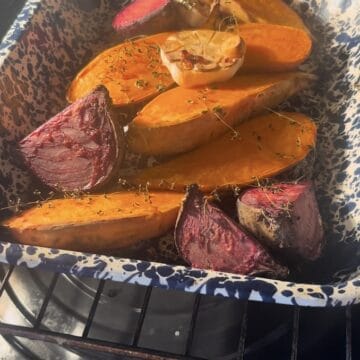 sweet potatoes and beetroot