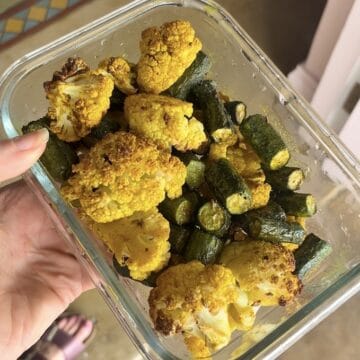 spiced caulflower and zucchini